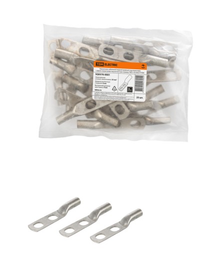 Наконечник кабельный с двумя отверстиями под контактные стержни ТМЛ-2 35-(8х2)-9 TDM