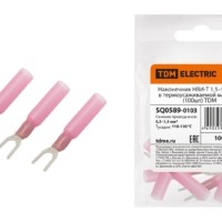 Наконечник кабельный НВИ-Т 1,5–5 вилка в термоусаживаемой манжете 100шт/уп TDM