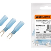Наконечник кабельный НВИ-Т 2,5–4 вилка в термоусаживаемой манжете 100шт/уп TDM