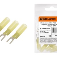 Наконечник кабельный НВИ-Т 6,0–4 вилка в термоусаживаемой манжете 100шт/уп TDM