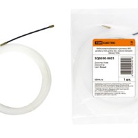 Нейлоновая кабельная протяжка НКП диаметр 3мм длина 5м с наконечниками (белая) TDM