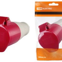 Розетка 214 переносная 3Р+РЕ 16А 380В IP44 TDM