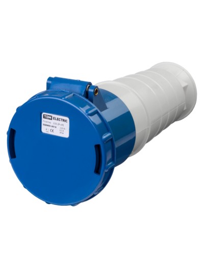 Розетка 233 переносная 2Р+РЕ 63А 220В IP54 TDM — изображение 3