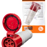 Розетка 234 переносная 3Р+РЕ 63А 380В IP54 TDM