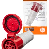 Розетка 235 переносная 3Р+РЕ+N 63А 380В IP54 TDM