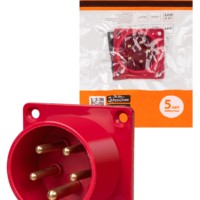 Вилка 615 скрытая 3Р+РЕ+N 16А 380В IP44 TDM