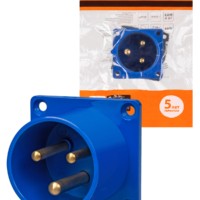 Вилка 623 скрытая 2Р+РЕ 32А 220В IP44 TDM