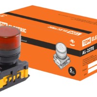 Лампа AL 22TE сигнальная d22мм красный неон/230В цилиндр TDM