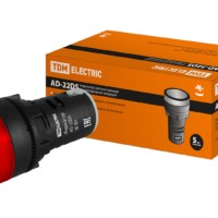 Лампа AD 22DSLEDматрица d22мм красный 36В AC/DC TDM