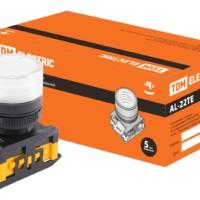 Лампа AL 22TE сигнальная d22мм белый неон/230В цилиндр TDM