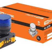 Лампа AL 22TE сигнальная d22мм синий неон/230В цилиндр TDM