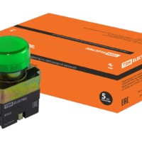 Лампа сигнальная SB2 BV63 с подсветкой 230В LED d22мм зеленый IP40 TDM