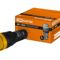 Лампа AD 16DSLEDматрица d16мм желтый 110В AC/DC TDM