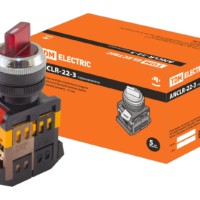 Переключатель АNСLR-22-3 на 3 фикс.полож.красный неон/230В I-O 1з+1р TDM