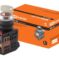 Переключатель АKS-22 черный с ключом на 2 фиксир.положения I-O 1з+1р TDM