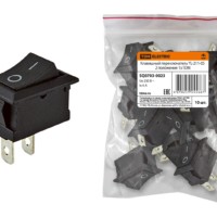 Клавишный переключатель YL-211-05 черный 2 положения 1з TDM