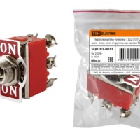 Переключатель-тумблер 1322 (П2Т-2) вкл.- откл.- вкл. 2 группы контактов TDM