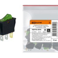 Клавишный переключатель IRS-101-G зеленый с подсветкой 2 положения 1з TDM