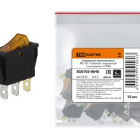 Клавишный переключатель IRS-101-Y желтый с подсветкой 2 положения 1з TDM