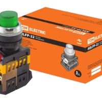 Кнопка ABLFP-22 зеленый d22мм неон/230В 1з+1р TDM