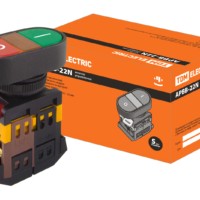 Кнопка APВВ-22N “I-O” d22мм неон/230В 1з+1р TDM