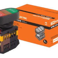 Кнопка APВВ-22N “Пуск-Стоп” d22мм неон/230В 1з+1р TDM