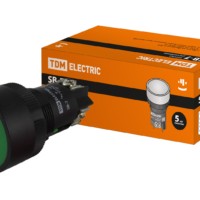 Кнопка SВ-7 “Пуск” с возвратом, 1НО, d22 мм, зеленая, IP40 TDM