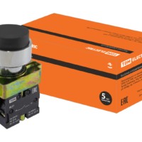 Кнопка SB2-BL21 с возвратом, 1НО, d22 мм, черная, IP40 TDM