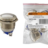 Кнопка YL213-05 нажимная металлическая 1з TDM