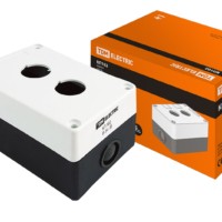 Корпус КП102 для кнопок, 2 места, белый, IP54 TDM