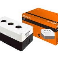 Корпус КП103 для кнопок, 3 места, белый, IP54 TDM