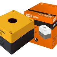 Корпус КП101 для кнопок, 1 место, желтый, IP54 TDM