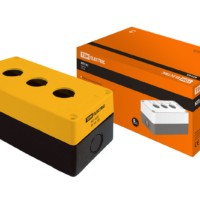 Корпус КП103 для кнопок, 3 места, желтый, IP54 TDM