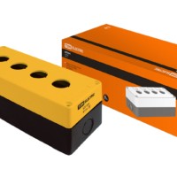 Корпус КП104 для кнопок, 4 места, желтый, IP54 TDM