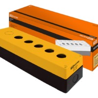 Корпус КП105(6) для кнопок, 5(6) мест, желтый, IP54 TDM