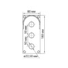 Корпус КП103 c козырьком для кнопок, 3 места, ABS желтый, IP66 TDM