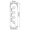 Корпус КП104 c козырьком для кнопок, 4 места, ABS желтый, IP66 TDM