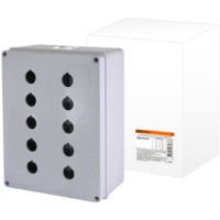 Корпус КП205 для кнопок, 10 мест, белый, IP65 TDM