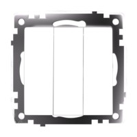 Выключатель 2-клавишный (механизм) Stekker GLS10-7104-01 250V 10А Катрин белый