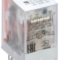 Реле интерфейсное ORM-1 4C 220В AC с LED и тест. кнопкой ONI ORM-1-4C-AC220V-L-B