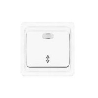 Переключатель проходной 1-кл. СП Валери 10А IP20 с подсветкой бел. UNIVersal В0125