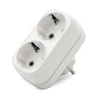 Разветвитель сетевой 2 гнезда с/з плоский 16А UNIVersal А302