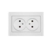 Розетка 2-м СП Бриллиант 16А IP20 без заземл. бел. UNIVersal 7947519