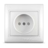 Розетка 1-м СП Севиль 16А IP20 без заземл. защ. шторки бел. UNIVersal С0047
