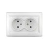 Розетка 2-м СП Севиль 16А IP20 без заземл. бел. UNIVersal С0102