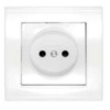 Розетка 1-м СП Бриллиант 16А IP20 без заземл. защ. шторки бел. UNIVersal 7947595