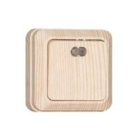 Выключатель 1-кл. ОП Олимп 10А IP20 с подсветкой сосна UNIVersal 5560827