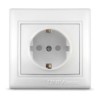 Розетка 1-м СП Севиль 16А IP32 с заземл. защ. шторки бел. UNIVersal С0049