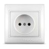 Розетка 1-м СП Севиль 16А IP20 без заземл. бел. UNIVersal С0022