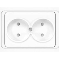 Розетка 2-м СП Валери 16А IP20 без заземл. защ. шторки бел. UNIVersal В0102x